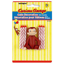 Curious George Cake Decoration with 6 Candles - £21.49 GBP