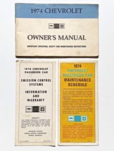 1974 CHEVROLET OWNERS MANUAL ST 304-74 Maintenance Schedule &amp; Emissions ... - $11.99