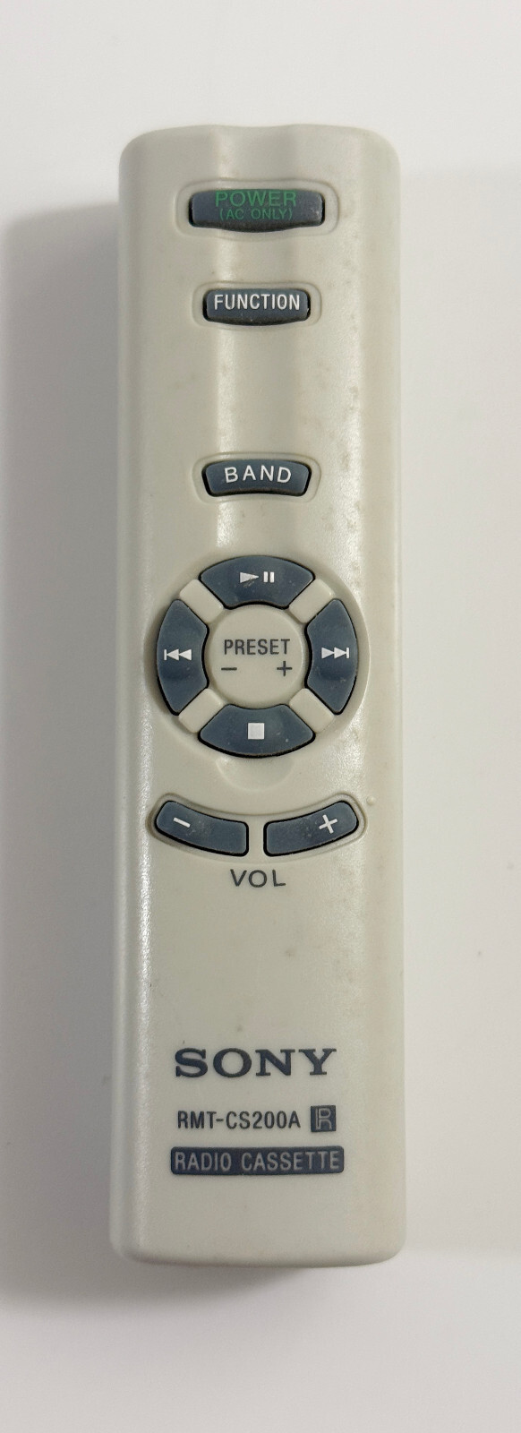 Sony RMT-CS200A Remote Control for CFD-S200/CFD-S250/CFD-S300 Video Cassette  			