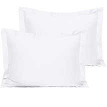 2 Pack 500 Thread Count 100% Egyptian Cotton Standard Pillow Shams, Super Soft A - £27.26 GBP