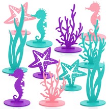 24 Pcs Mermaid Birthday Decorations, Felt Table Centerpiece Diy Under The Sea Pa - £12.78 GBP