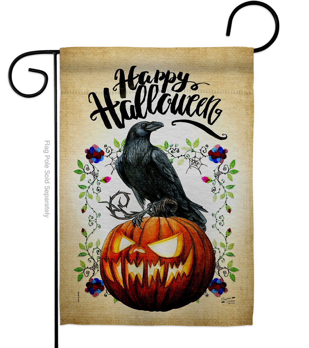 Primary image for Crow & Pumpkin Garden Flag Halloween 13 X18.5 Double-Sided House Banner