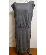 Athleta Westwood Micro Stripe Black &amp; White Ruched Bodycon Dress Large 2... - €13,65 EUR