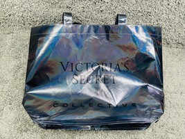 Victorias Secret Bag Pink Collective Metallic Silver Holographic Shoppin... - $27.47