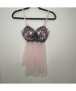 NWT 34C Victoria&#39;s Secret Pink Sheer Open Back Flowy Black Lace Bra Top ... - $42.00 CAD