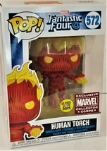 Funko Pop Marvel Fantastic Four #572 Human Torch Collectors Corp Exclusive Glow - £11.78 GBP