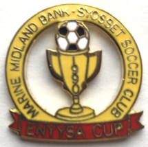 Marine Midland Bank Syosset Soccer Club Pin Enyysa Cup Pinback - £9.98 GBP