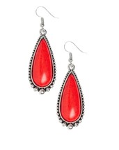 Paparazzi Red Desert Quench Earrings - £3.91 GBP