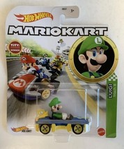 NEW Mattel GBG27 Hot Wheels Mario Kart LUIGI Mach 8 1:64 Die-Cast Car - $15.79