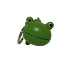 Geddes Colorful Green Frog Plastic Key Ring Some Wear 2.25 in &amp; Pen - $4.92