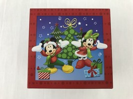 Disney Mr. Christmas Mickey &amp; Minnie 4&quot; Keepsake Music Box Jingle Bells New - £11.94 GBP