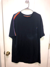 NEW Nautica Rainbow Stripe &amp; Logo Mens Short Sleeve T Shirt SZ XXL ? NWOT - $12.86