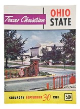Ohio State vs Texas Christian September 30 1961 Official Game Program - £37.97 GBP