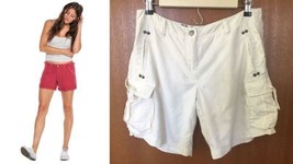 $158 ~Da-Nang SOLDOUT Washable White Silk Blend Shorts+ Cargo +Side Pock... - $1,076.57 MXN