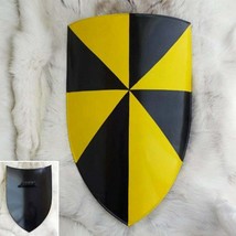 Medieval Templar Yellow and Black Butterfly Shield~Hand Forged Shield/Cosplay - £105.18 GBP