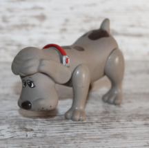 VTG 1986 Pound Puppies Figurine Dark Grey Dog Posable Figure 80&#39;s Toys Puppy - £6.72 GBP