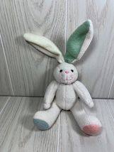 small plush pastel Easter bunny rabbit shelf sitter decorative stuffed a... - $10.29