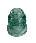 Antique WHITALL TATUM Co. #1 - Railroad Telegraph Line Insulator - Aqua ... - $20.82 CAD