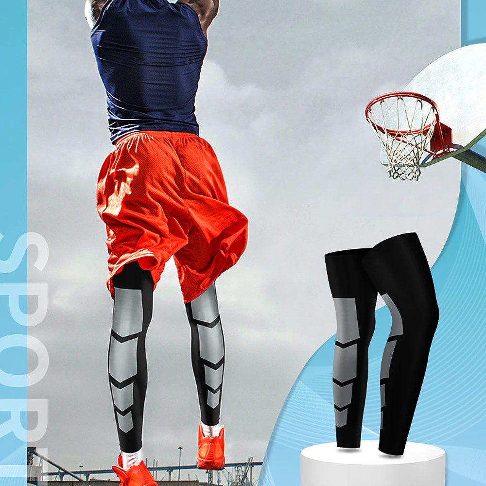 Sporting BraceTop 1 PC Super Elastic Basketball Leg Warmers Calf Thigh Compressi - £19.24 GBP
