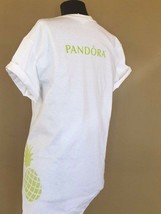 PANDORA JEWELRY T-SHIRT LIMITED EDITION WHITE SUMMER CAMPAIGN PINEAPPLE ... - $17.64