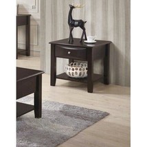 Modern Look Wooden End Table Living Room Sofa Side Table Venner Drawer and Shelf - £160.72 GBP