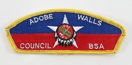 Vintage Adobe Walls Council Yellow Border Boy Scout BSA CSP Shoulder Patch - $11.69