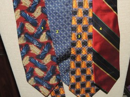 Lot of 4 Robert Talbott Neck Tie/Necktie Silk Omaggio Redwood E Ross 56-... - $7.19