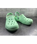 Crocs Baya Lined Sandals Junior Kids 2M Shoes Green Slip On Casual Comfo... - $26.88 CAD
