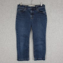GAP Women&#39;s Bootcut Capri Jeans Medium Wash Mid Rise Size 10 Stretch - £10.52 GBP