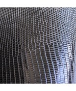 Genuine Lizard Skin Leather Gloosy Black Leathercraft Craft Supply Grade A - $44.41 CAD+