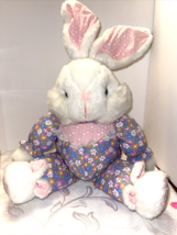 Dan Dee Vintage Stuffed Plush Bunny Rabbit 26&quot; long Fabric Body Bunny Shoes - £19.38 GBP