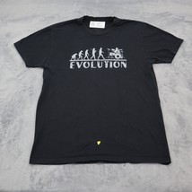 Evolution Shirt Mens L Black Short Sleeve Crew Neck Pullover Casual Tee Shirt - £15.56 GBP