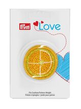Prym Love Orange Pin Cushion and Pattern Weight - $11.95