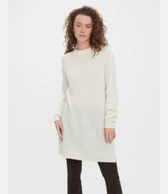 Vero Moda Womens Sweater Dress Off White Side Slit Mini Long Sleeve Knit... - $26.79