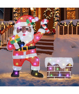 Lighted Christmas Black Santa Outdoor Yard Decoration Pre Lit  African A... - $24.99