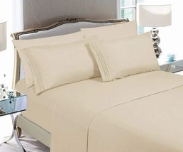 Queen Size Microfiber Egyptian Comfort Deep Pocket Sheet Set (Khaki) - $30.71