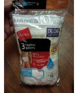 2XL Men&#39;s White Hanes Tagless Briefs 3 Ct. ComfortSoft Cool NWT - $243.42 MXN