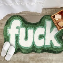Green Cute Funky Bathroom Rugs Non Slip Washable Shaggy Soft Absorbent Funny Coo - £38.44 GBP