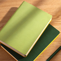 Soft PU Leather Journal A5 Notebook Lined/Grid Paper Writing Diary 288 Pages - £21.75 GBP