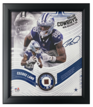 CeeDee Lamb Dallas Cowboys Framed 15&quot; x 17&quot; Game Used Football Collage LE 1/50 - £208.77 GBP