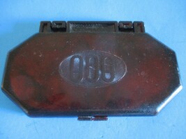 VTG. COMPACT MIRRORS W/BROWN BAKE-LITE OR CELLULOID CASE 1 REG. 2 MAGNIF... - $9.65