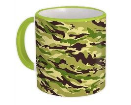 Light Green Camo : Gift Mug Camouflage Military Pattern Decal Wrap Around - $15.90