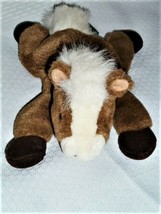 FANCY ZOO horse plush brown white mane/tail dark brown hooves A&amp;A Company 10&quot; - £5.15 GBP