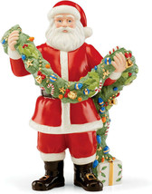 Lenox Santa Decking The Halls Holding Garland 2020 Figurine 8&quot;H New Box - £54.76 GBP