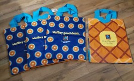 Aldi Store Reusable Tote Bag 4pc Waffles Medium 12x15 - $14.00