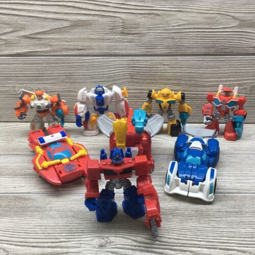 Transformers Hasbro Rescue Bots Energize Action Figures Lot Of 8 Fast Shipped - $49.49