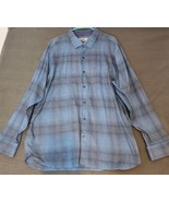 Tommy Bahama Mens Pima Cotton Long Sleeve Button Front Shirt Sz XXL Blue... - $27.13 CAD