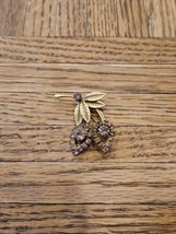 Vintage Gold Tone/Lavender Tone Leaf Pin/Pinback Brooch, 1.75&#39;&#39; - £7.46 GBP