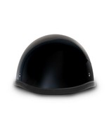 Daytona Skull Cap SMOKEY W/O SNAPS-HI-GLOSS BLACK Motorcycle Helmet 1006ANS - $55.76