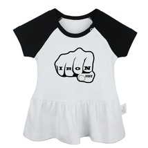 Iron Fist Design Newborn Baby Girls Dress Toddler Infant 100% Cotton Clothes - £10.33 GBP
